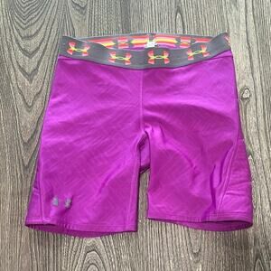 Under Armour Heatgear Padded Sliding Softball Compression Shorts Purple Size S